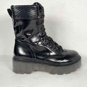 Circus by Sam Edelman Boots Womens Size 7 Combat Platform Lace Up Zip Chunky